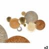 Decorazione da Parete 23SMA0041 Marrone Grigio Metallo Carta Fibra naturale 90,2 x 5,7 x 47 cm (2 Unità)