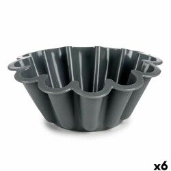 Stampo per Dolci Kinvara HH477 Grigio chiaro Grigio scuro Silicone 1,5 L 24,5 x 10 x 24,5 cm (6 Unità)