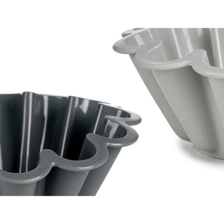 Stampo per Dolci Kinvara HH477 Grigio chiaro Grigio scuro Silicone 1,5 L 24,5 x 10 x 24,5 cm (6 Unità)