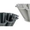 Stampo per Dolci Kinvara HH477 Grigio chiaro Grigio scuro Silicone 1,5 L 24,5 x 10 x 24,5 cm (6 Unità)