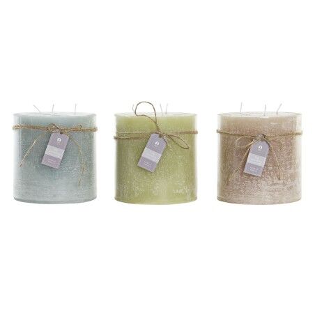 Candela DKD Home Decor Vaniglia Cera Di base (12 x 12 x 12 cm) (3 Unità)