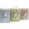 Candela DKD Home Decor Vaniglia Cera Di base (12 x 12 x 12 cm) (3 Unità)