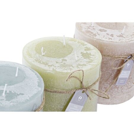 Candela DKD Home Decor Vaniglia Cera Di base (12 x 12 x 12 cm) (3 Unità)