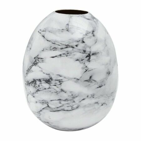 Vaso DKD Home Decor Metallo Marrone Bianco Marmo Moderno (13 x 13 x 16 cm) (2 Unità)