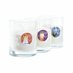 Candela DKD Home Decor Re Magi (8 x 8 x 9 cm) (3 Unità)