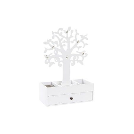 Scatola-Portagioie DKD Home Decor Bianco Legno MDF (24 x 12 x 36 cm)