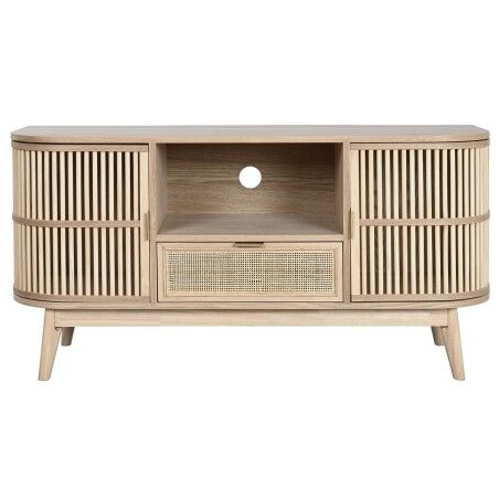 Mobile TV Home ESPRIT Dorato Naturale Rattan Abete 120 x 40 x 60 cm