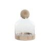 Vaso Home ESPRIT Trasparente Naturale Legno Cristallo 18 x 18 x 24 cm