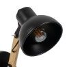 Applique da Parete Nero Beige Legno Ferro A 220-240 V 28 x 15 x 22 cm
