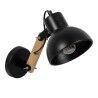 Applique da Parete Nero Beige Legno Ferro A 220-240 V 28 x 15 x 22 cm