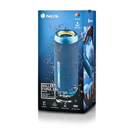 Altoparlante Bluetooth Portatile NGS Roller Furia 2 Blue Azzurro 15 W