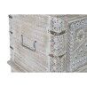 Forziere DKD Home Decor 88 x 40 x 45 cm Bianco Ottone Legno di mango