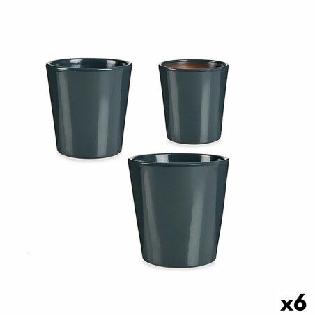 Set di Vasi Ibergarden LINCE PQ - 7011 Antracite Argilla (6 Unità)