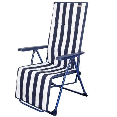Lettino Aktive Bianco Blu Marino Reclinabile A strisce 147 x 70 x 48 cm (2 Unità)