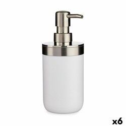 Dispenser di Sapone Berilo BP15-001-2 Bianco Argentato Plastica 350 ml 8 x 17 x 9 cm (6 Unità)