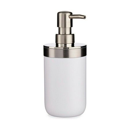 Dispenser di Sapone Berilo BP15-001-2 Bianco Argentato Plastica 350 ml 8 x 17 x 9 cm (6 Unità)