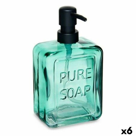 Dispenser di Sapone Berilo Pure Soap Verde Cristallo 570 ml 10 x 18 x 6 cm (6 Unità)