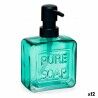 Dispenser di Sapone Berilo Pure Soap Verde Cristallo Plastica 250 ml 9 x 15 x 5 cm (12 Unità)