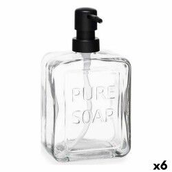 Dispenser di Sapone Berilo Pure Soap Trasparente Cristallo Plastica 570 ml 10 x 18 x 6 cm (6 Unità)
