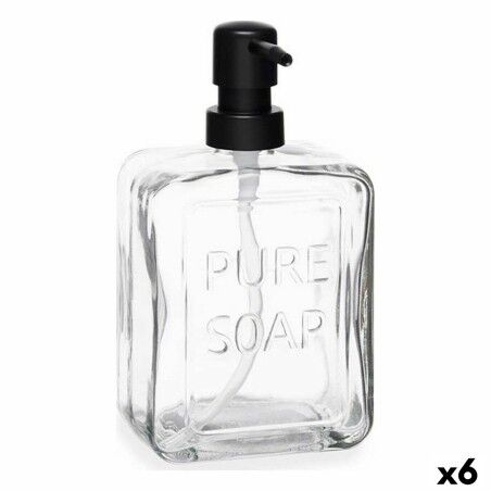 Dispenser di Sapone Berilo Pure Soap Trasparente Cristallo Plastica 570 ml 10 x 18 x 6 cm (6 Unità)