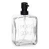 Dispenser di Sapone Berilo Pure Soap Trasparente Cristallo Plastica 570 ml 10 x 18 x 6 cm (6 Unità)