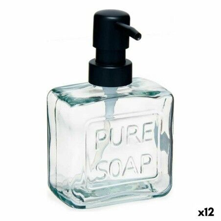 Dispenser di Sapone Berilo Pure Soap Trasparente Cristallo Plastica 250 ml 9 x 15 x 5 cm (12 Unità)