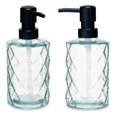 Dispenser di Sapone Berilo CN-B5463VB-1-367 Trasparente Cristallo Plastica Diamante 410 ml 9 x 18 x 7 cm (12 Unità)