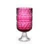 Vaso Intaglio Rosa scuro Cristallo 13 x 26,5 x 13 cm (6 Unità)