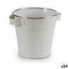 Vaso Ibergarden A60354-D Bianco Argentato Zinco Secchio 19,5 x 14,5 x 16,5 cm (24 Unità)