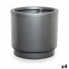 Vaso Autoirrigante Ibergarden 4132-PLA Argentato polipropilene 32 x 30,5 x 32 cm (4 Unità)
