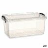 Scatola portaoggetti con coperchio Kipit TP546-1 Trasparente Plastica (12 Unità)