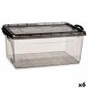 Scatola portaoggetti con coperchio Kipit TP547-2 Antracite Plastica 22 L (6 Unità)