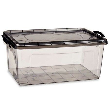 Scatola portaoggetti con coperchio Kipit TP547-2 Antracite Plastica 22 L (6 Unità)