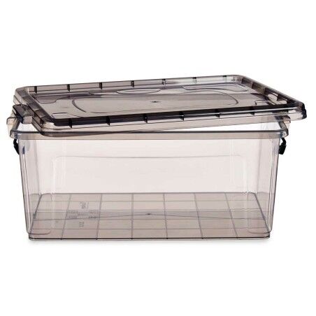 Scatola portaoggetti con coperchio Kipit TP547-2 Antracite Plastica 22 L (6 Unità)