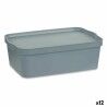 Scatola portaoggetti con coperchio Kipit TP595-2 Grigio Plastica 14 L 29,5 x 14,3 x 45 cm (12 Unità)