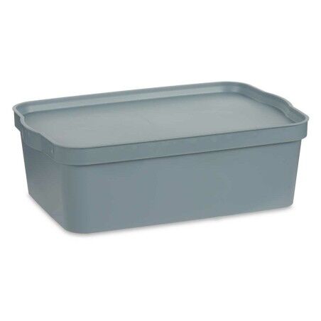 Scatola portaoggetti con coperchio Kipit TP595-2 Grigio Plastica 14 L 29,5 x 14,3 x 45 cm (12 Unità)
