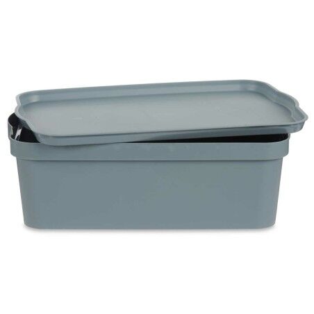 Scatola portaoggetti con coperchio Kipit TP595-2 Grigio Plastica 14 L 29,5 x 14,3 x 45 cm (12 Unità)