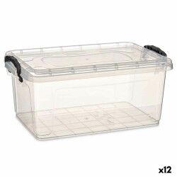 Scatola portaoggetti con coperchio Kipit TP545-1 Trasparente Plastica (12 Unità)