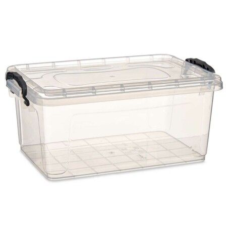 Scatola portaoggetti con coperchio Kipit TP545-1 Trasparente Plastica (12 Unità)