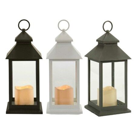 Torcia a LED Bianco Nero Cristallo Plastica 13,5 x 34,5 x 13,5 cm (12 Unità)