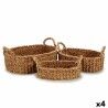 Set di Cesti Con manici Marrone 750 ml 1,5 L 3 L 37 x 23,5 x 17 cm 33 x 20 x 15,5 cm 25 x 16 x 13,5 cm (4 Unità)