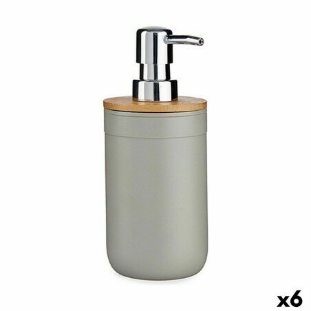 Dispenser di Sapone Berilo BP16-101G Grigio Bambù polipropilene 350 ml 8 x 17 x 9 cm (6 Unità)