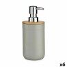 Dispenser di Sapone Berilo BP16-101G Grigio Bambù polipropilene 350 ml 8 x 17 x 9 cm (6 Unità)