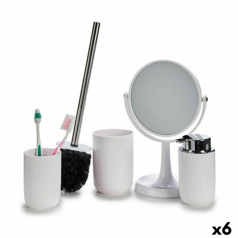 Set da Bagno Berilo CN-B6369-W Bianco polipropilene 4 Pezzi (6 Unità) Set da Bagno Berilo CN-B6369-W Bianco polipropilene 4 Pezzi (6 Unità)