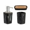 Set da Bagno Berilo B5646-S3 Nero Bambù Plastica (8 Unità)