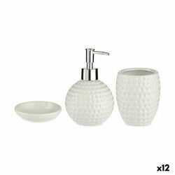 Set da Bagno Berilo DW29153-1 Bianco Ceramica (12 Unità)