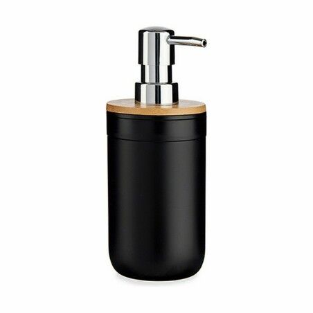 Dispenser di Sapone Berilo 51710 Nero Bambù polipropilene 350 ml 8 x 17 x 9 cm (6 Unità)