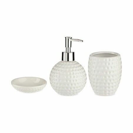 Set da Bagno Berilo DW29153-1 Bianco Ceramica (12 Unità)