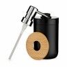 Dispenser di Sapone Berilo 51710 Nero Bambù polipropilene 350 ml 8 x 17 x 9 cm (6 Unità)
