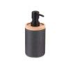 Dispenser di Sapone Berilo B5456BC-1 - 444 Nero Legno Resina Plastica 9,5 x 18,5 x 7,8 cm (6 Unità)